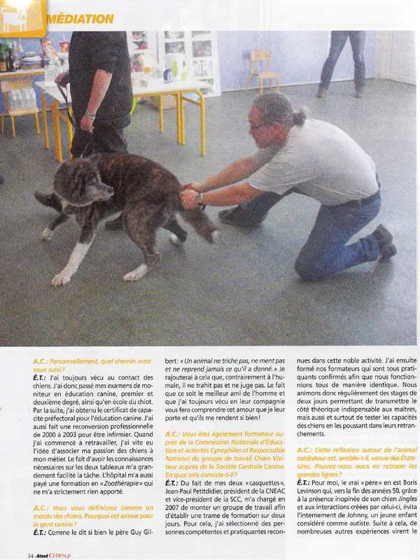 chien visiteur, Atout Chiens, édition de févier 2012