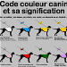 Le code couleur canin est un système de couleurs indiquant la personnalité ou le comportement du chien afin de faciliter la sécurité lors des interactions.