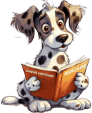 chien qui lit un annuaire